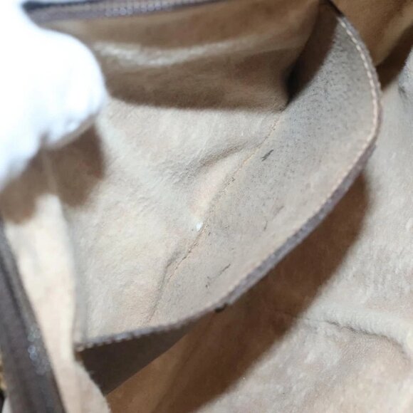 GUCCI GG Supreme Web Sherry Line Bag PVC Beige Gold 904 02 047 Auth - Picture 11 of 16